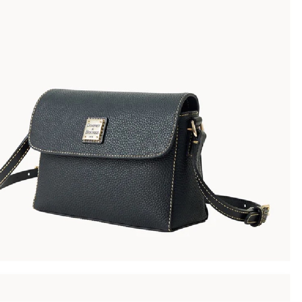 Dooney & Bourke Black Pebble Grain Rena Leather Crossbody Bag - Picture 3 of 5